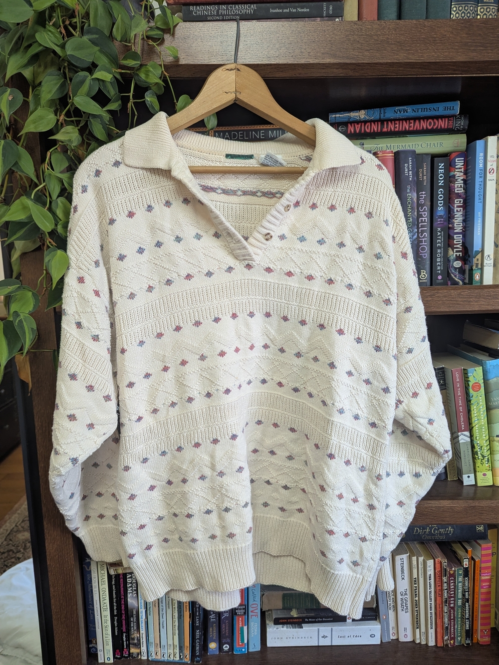 Vintage 100 % Cotton Knit Sweater